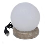 KDMD Quality USB Ball WHITE Salt Lamp - 9 cm (multi) KDMD White