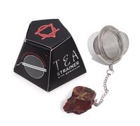 KDMD Raw Crystal Gemstone Tea Strainer - Mookaite in Red KDMD Red