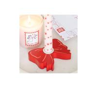 KDMD Red Bow Taper Candle Holder - Elegant Love-Themed Table Decor KDMD Red
