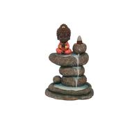 KDMD Red Buddha & Rock Pond Backflow Incense Burner KDMD Red