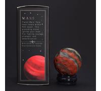 KDMD Red Jasper Planet on a Sola Goldstone Stand (MARS) KDMD Red