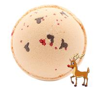 KDMD Reindeer & Red Nose Bath Bomb - Toffee & Caramel in Cream KDMD Cream