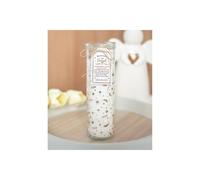 KDMD Remember an Angel Vanilla Tube Candle - Tall Gold Feather Glass Candle in White KDMD White