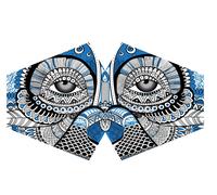 KDMD Reusable Fashion Face Mask - Mystical Owl (Adult) KDMD Multicolor