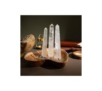 KDMD Rock Crystal Six Face Obelisk Point 17cm for Clarity Focus in Clear KDMD Clear
