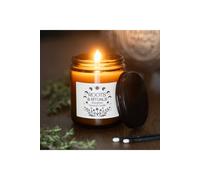 KDMD Roots & Rituals Evergreen Amber Glass Candle - Forest Scent, 22H Burn KDMD Amber