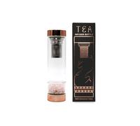 KDMD Rose Gold Crystal Glass Tea Infuser Bottle - 500ml, Removable Infuser KDMD Rose Gold