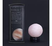 KDMD Rose Quartz Planet on a Sola Goldstone Stand (VENUS) in Pink KDMD Pink