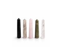 KDMD Rose Quartz Six Face Obelisk Point 11cm for Calm Meditation KDMD Multicolor