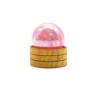 KDMD Rose Quartz Titanium Aura Sphere 50mm with Stand - Meditation & Decor in Pink KDMD Pink