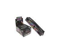 KDMD Round Black Pencil Case 2 Side Print With Zip Top 18 Dbx 6 Pack KDMD Black
