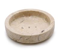 KDMD Round Honey Marble Flat Soap Dish in Beige KDMD Beige