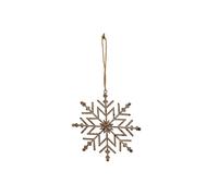 KDMD Rustic Hanging Snowflake Ornament - Winter Decor & Festive Centerpiece in Light Brown KDMD Light Brown