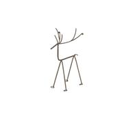KDMD Rustic Metal Reindeer Sculpture on Stand - Woodland Decor Accent in Light Brown KDMD Light Brown