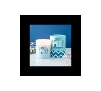 KDMD Santorini Coconut & Sea Salt Scented Candle Glass in Blue KDMD Blue