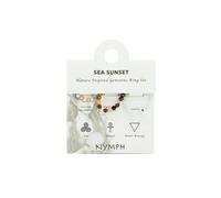 KDMD Sea Sunset Nymph Spirit Gemstone Ring Set with Sunstone Aquamarine KDMD Multicolor One Size