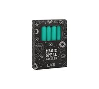 KDMD Set of 12 Green 'Luck' Spell Candles KDMD Green