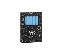 KDMD Set of 12 Light Blue 'Peace' Spell Candles KDMD Blue