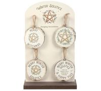 KDMD Set of 16 Winter Solstice Decorations on Display in Peach KDMD Peach