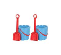 KDMD Set of 2 Bucket Shaped Ceramic Egg Cups with Spade Spoons KDMD Multicolor
