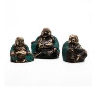 KDMD Set of 3 - Happy Buddha's (asst sizes) KDMD Multicolor