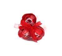 Set Of 3 Luxury Soap Flower Heart Boxes - Romantic Gift & Bath Decor
