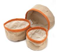 KDMD Set of 3 Natural Jute Baskets in Bright Yellow KDMD Bright Yellow