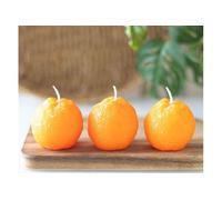 KDMD Set of 3 Orange Shaped Candles KDMD Orange