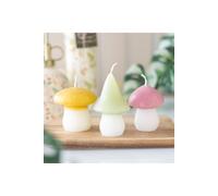 KDMD Set of 3 Pastel Mushroom Candles - Whimsical Fairy Tale Decor KDMD Multicolor