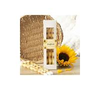 KDMD Set of 3 Sunflower Taper Candles in Yellow KDMD Yellow