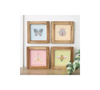 KDMD Set of 4 Floral Bug Framed Wall Art Prints KDMD Multicolor