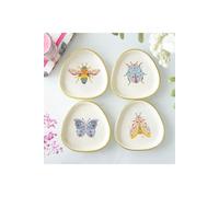 KDMD Set of 4 Floral Bug Trinket Dishes in Cream KDMD Cream