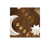 KDMD Set of 4 Gold Star & Moon Teaspoons - Elegant Celestial Tea Spoons KDMD Gold