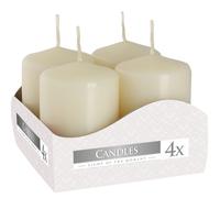 KDMD Set of 4 Pillar Candles 40x60mm - Ivory in Cream KDMD Cream