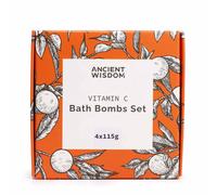 Serano Bath Bombs Vitamin C – Aromatherapy Set of 4, Citrus, Paraben & Sulphate Free, Cruelty-Free