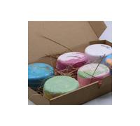 KDMD Set of 6 Floral Bath Fizzes Scented Gift Box for Relaxing Bath
