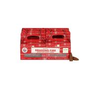 KDMD Set of 6 Packets of Dragons Fire Backflow Dhoop Cones in Red KDMD Red