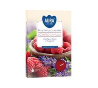 KDMD Set of 6 Scented Tealights - Raspberry & White Lavender in Red KDMD Red