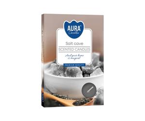 KDMD Set of 6 Scented Tealights - Salt Cave in Brown KDMD Brown