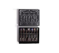 KDMD Set of 7 Bronze Gemstone Crystal Witch Spoons for Rituals & Decor KDMD Bronze