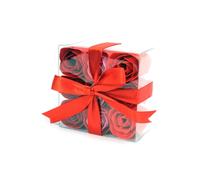 Set Of 9 Luxury Soap Flowers - Romantic Rose Bath Favors