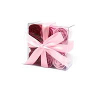 Set Of 9 Pink Rose Soap Flowers - Luxury Bath & Gift Favors