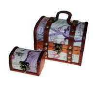 KDMD Sets of 2 Colonial Boxes - Atlas Design KDMD Multicolor