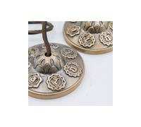 KDMD Seven Chakra Brass Tingsha Bells with Leather Cord 7cm in Bronze KDMD Bronze