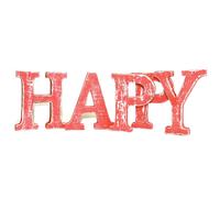 KDMD Shabby Chic Letters Red Wash - HAPPY KDMD Red