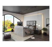 KDMD Sherlock Luxe Upholstered Silver Television Bed Frame | Size: King KDMD Silver King