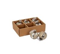 KDMD Silver Ombre Baubles Set of 6 - Elegant Holiday Decor Ornaments KDMD Silver