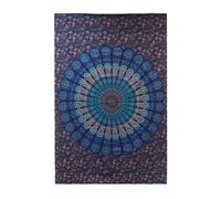 KDMD Single Cotton Bedspread + Wall Hanging - Classic Mandala in Blue KDMD Blue