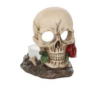 KDMD Skull Rose Tealight Holder in Cream KDMD Cream
