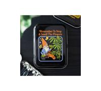 KDMD Smell the Flowers Gnome Stash Tin by Steven Rhodes - Discreet Storage in Black KDMD Black